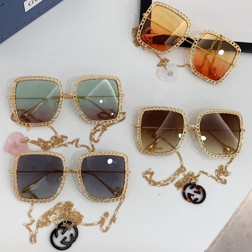 Replica Gucci AAA Quality Sunglasses #1236551 $60.00 USD for Wholesale