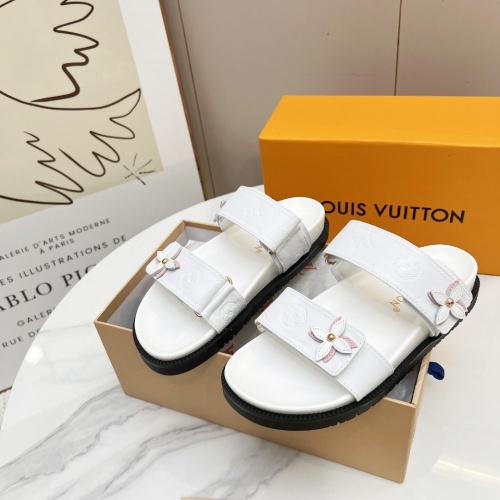 Wholesale Louis Vuitton Slippers For Women #1236570 $82.00 USD, Wholesale Quality Replica Louis Vuitton Slippers