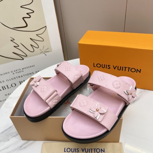 Wholesale Louis Vuitton Slippers For Women #1236571 $82.00 USD, Wholesale Quality Replica Louis Vuitton Slippers