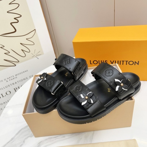 Wholesale Louis Vuitton Slippers For Women #1236572 $82.00 USD, Wholesale Quality Replica Louis Vuitton Slippers