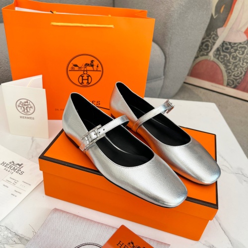 Wholesale Hermes Flat Shoes For Women #1236584 $98.00 USD, Wholesale Quality Replica Hermes Flat Shoes