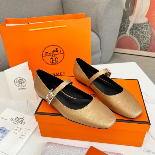 Wholesale Hermes Flat Shoes For Women #1236586 $98.00 USD, Wholesale Quality Replica Hermes Flat Shoes