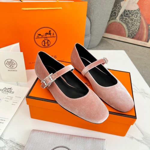 Wholesale Hermes Flat Shoes For Women #1236591 $98.00 USD, Wholesale Quality Replica Hermes Flat Shoes