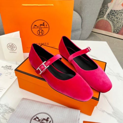 Wholesale Hermes Flat Shoes For Women #1236592 $98.00 USD, Wholesale Quality Replica Hermes Flat Shoes