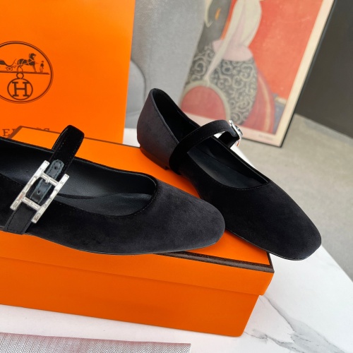 Replica Hermes Flat Shoes For Women #1236594 $98.00 USD for Wholesale