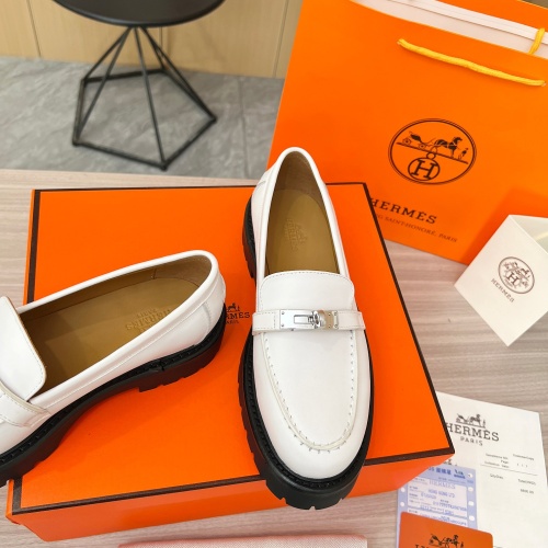 Replica Hermes Leather Shoes For Women #1236600 $102.00 USD for Wholesale