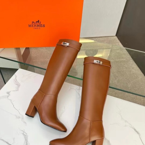 Replica Hermes Boots For Women #1236617 $125.00 USD for Wholesale