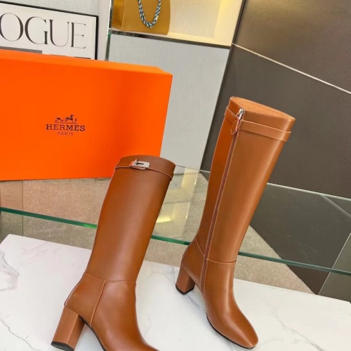 Replica Hermes Boots For Women #1236617 $125.00 USD for Wholesale