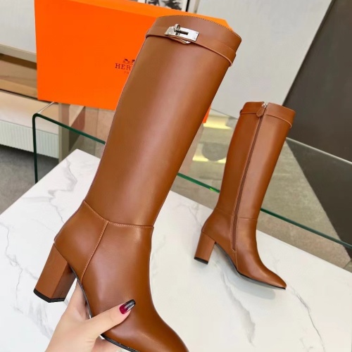 Replica Hermes Boots For Women #1236617 $125.00 USD for Wholesale