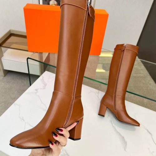 Replica Hermes Boots For Women #1236617 $125.00 USD for Wholesale