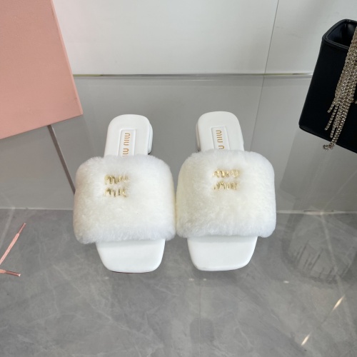 Wholesale MIU MIU Slippers For Women #1236672 $96.00 USD, Wholesale Quality Replica MIU MIU Slippers