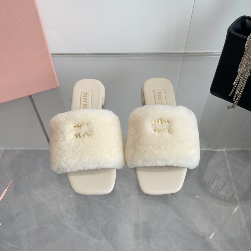 Wholesale MIU MIU Slippers For Women #1236673 $96.00 USD, Wholesale Quality Replica MIU MIU Slippers