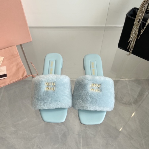 Wholesale MIU MIU Slippers For Women #1236674 $96.00 USD, Wholesale Quality Replica MIU MIU Slippers