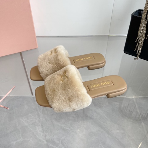 Replica MIU MIU Slippers For Women #1236675 $96.00 USD for Wholesale