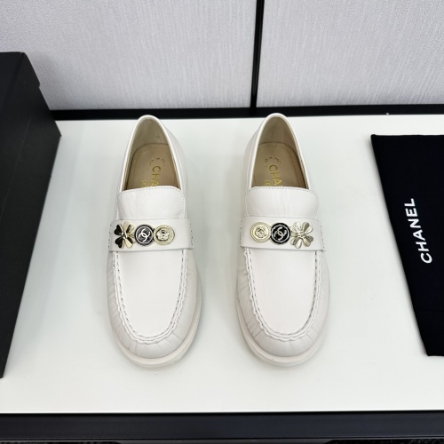 Replica Chanel Leather Shoes For Women #1236718 $115.00 USD for Wholesale