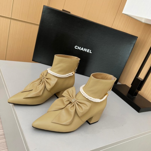 Wholesale Chanel Boots For Women #1236742 $115.00 USD, Wholesale Quality Replica Chanel Boots