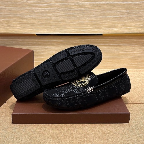 Replica Versace Leather Shoes For Men #1236846 $72.00 USD for Wholesale