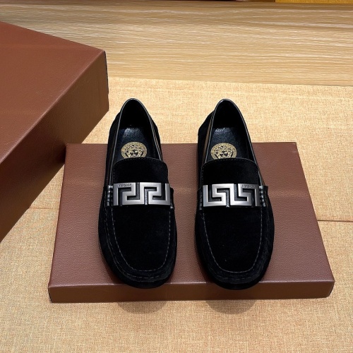 Wholesale Versace Leather Shoes For Men #1236882 $68.00 USD, Wholesale Quality Replica Versace Leather Shoes