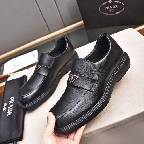 Replica Prada Leather Shoes For Men #1236902 $102.00 USD for Wholesale