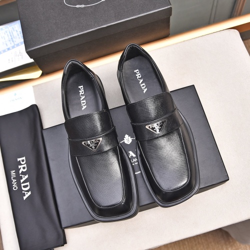 Replica Prada Leather Shoes For Men #1236902 $102.00 USD for Wholesale