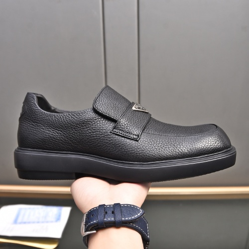 Replica Prada Leather Shoes For Men #1236905 $102.00 USD for Wholesale