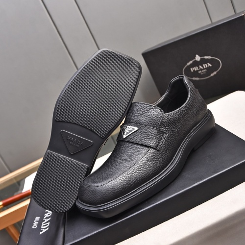 Replica Prada Leather Shoes For Men #1236905 $102.00 USD for Wholesale