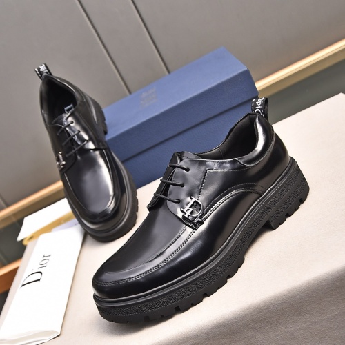 Wholesale Christian Dior Leather Shoes For Men #1236907 $92.00 USD, Wholesale Quality Replica Christian Dior Leather Shoes