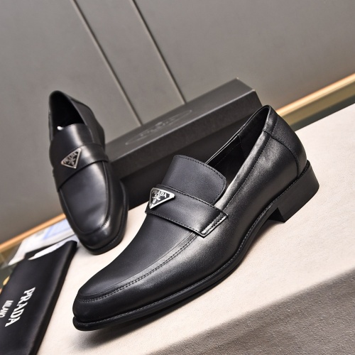 Wholesale Prada Leather Shoes For Men #1236910 $98.00 USD, Wholesale Quality Replica Prada Leather Shoes