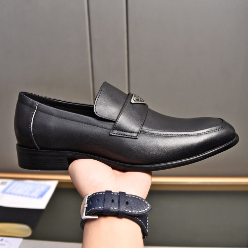 Replica Prada Leather Shoes For Men #1236910 $98.00 USD for Wholesale