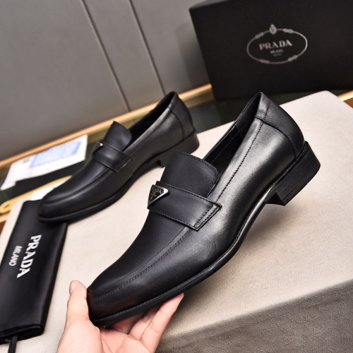 Replica Prada Leather Shoes For Men #1236910 $98.00 USD for Wholesale