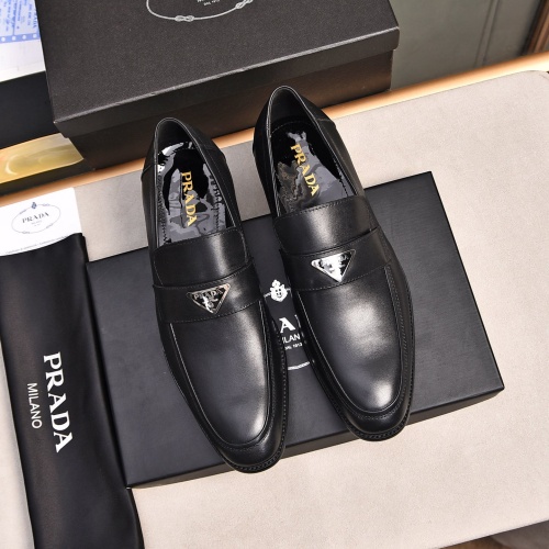 Replica Prada Leather Shoes For Men #1236910 $98.00 USD for Wholesale