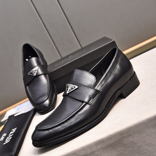 Wholesale Prada Leather Shoes For Men #1236911 $98.00 USD, Wholesale Quality Replica Prada Leather Shoes