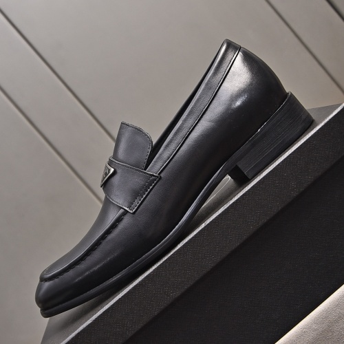 Replica Prada Leather Shoes For Men #1236911 $98.00 USD for Wholesale