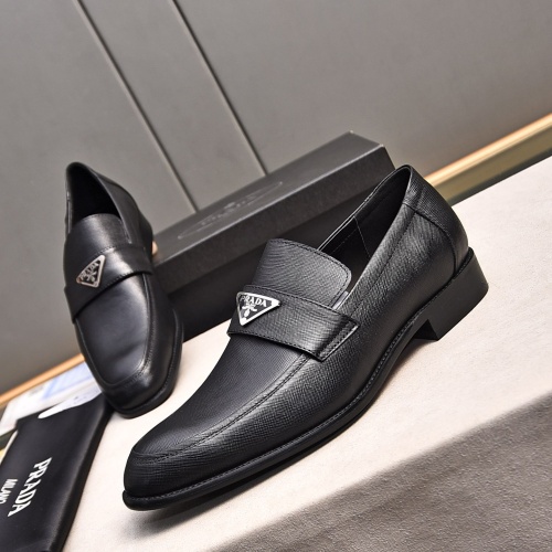 Wholesale Prada Leather Shoes For Men #1236912 $98.00 USD, Wholesale Quality Replica Prada Leather Shoes