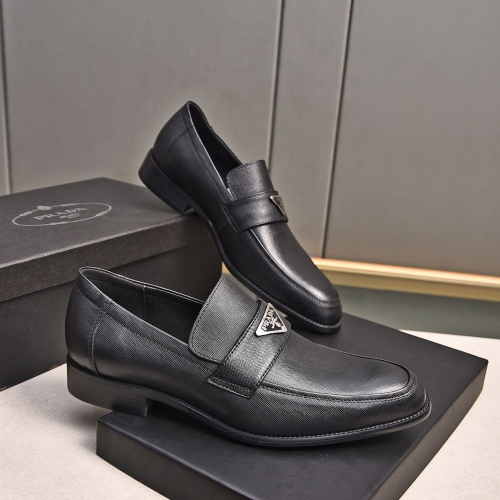 Replica Prada Leather Shoes For Men #1236912 $98.00 USD for Wholesale