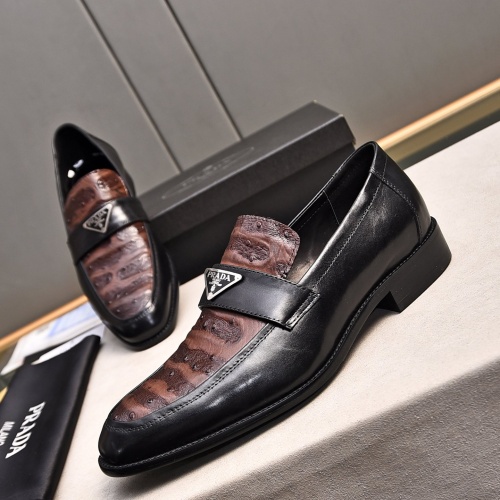 Wholesale Prada Leather Shoes For Men #1236914 $98.00 USD, Wholesale Quality Replica Prada Leather Shoes