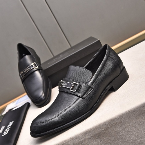 Wholesale Prada Leather Shoes For Men #1236915 $98.00 USD, Wholesale Quality Replica Prada Leather Shoes