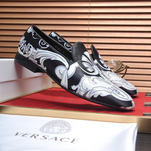 Replica Versace Leather Shoes For Men #1236925 $85.00 USD for Wholesale