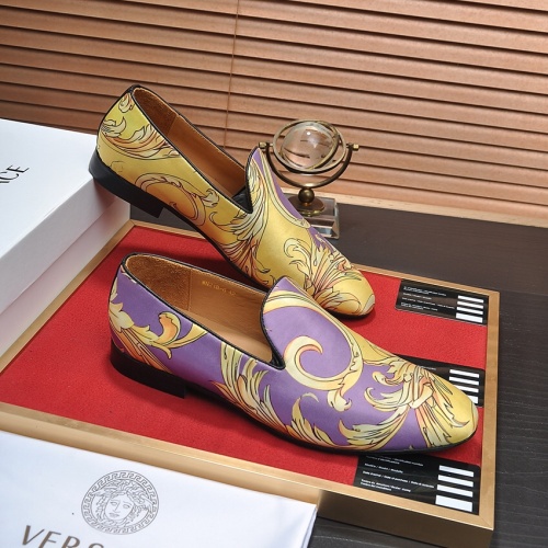 Replica Versace Leather Shoes For Men #1236926 $85.00 USD for Wholesale