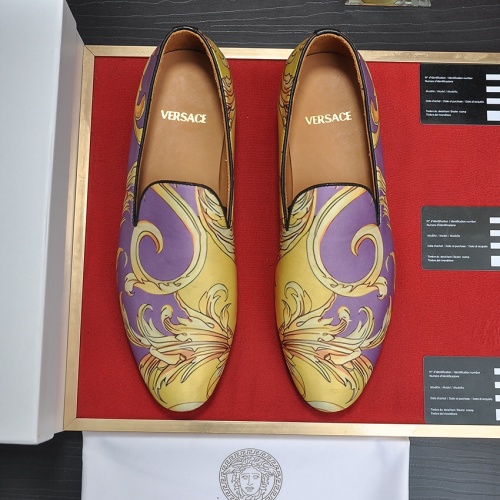 Replica Versace Leather Shoes For Men #1236926 $85.00 USD for Wholesale