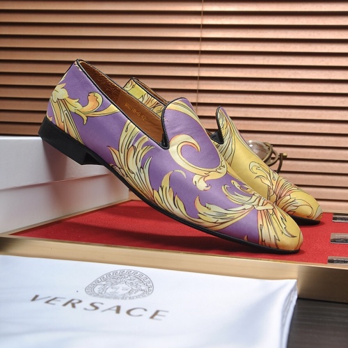 Replica Versace Leather Shoes For Men #1236926 $85.00 USD for Wholesale