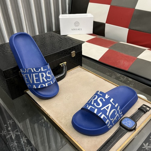 Replica Versace Slippers For Men #1237170 $45.00 USD for Wholesale