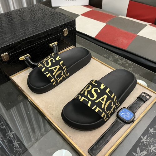 Wholesale Versace Slippers For Men #1237175 $45.00 USD, Wholesale Quality Replica Versace Slippers