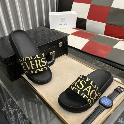 Replica Versace Slippers For Men #1237175 $45.00 USD for Wholesale