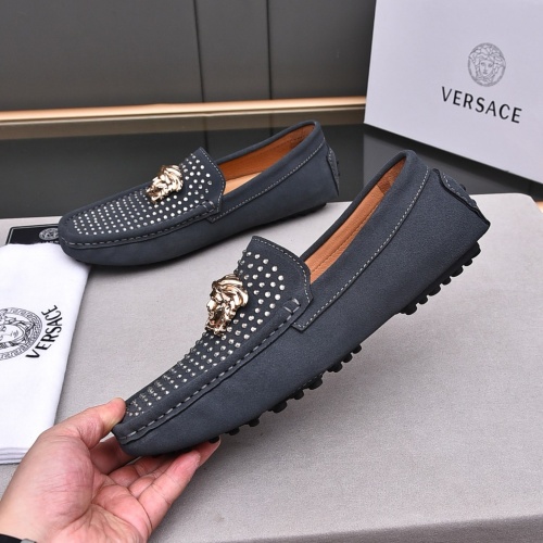 Replica Versace Leather Shoes For Men #1237192 $76.00 USD for Wholesale