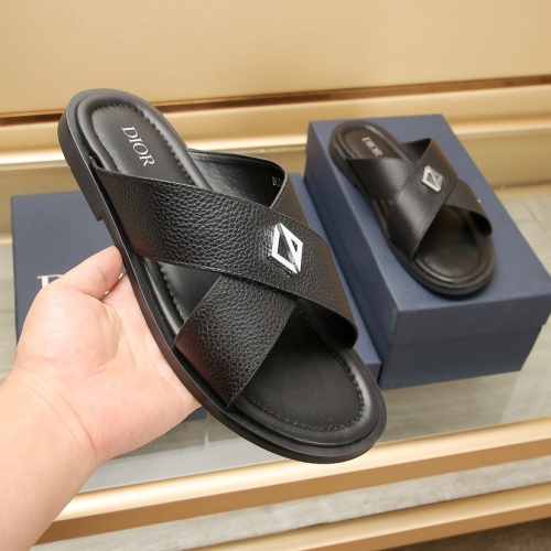 Replica Christian Dior Slippers For Men #1237219 $72.00 USD for Wholesale