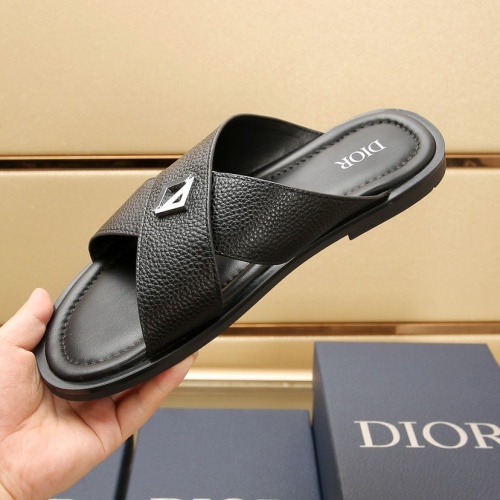 Replica Christian Dior Slippers For Men #1237219 $72.00 USD for Wholesale