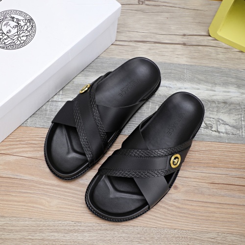 Replica Versace Slippers For Men #1237303 $56.00 USD for Wholesale