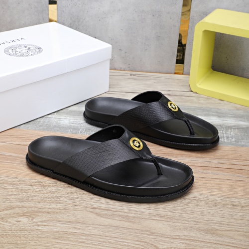 Wholesale Versace Slippers For Men #1237304 $56.00 USD, Wholesale Quality Replica Versace Slippers