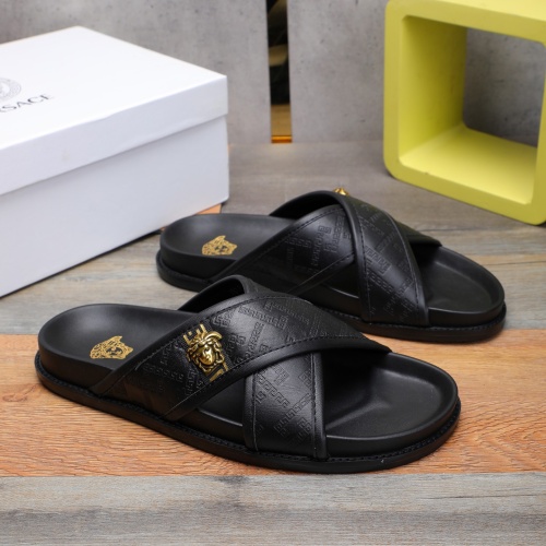 Wholesale Versace Slippers For Men #1237307 $56.00 USD, Wholesale Quality Replica Versace Slippers